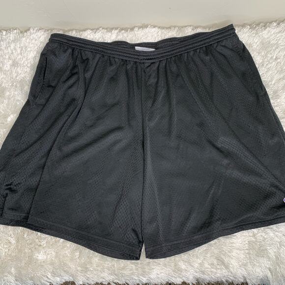 Champion Black Mesh Tie Waist Shorts Sz 3XL - Picture 1 of 8
